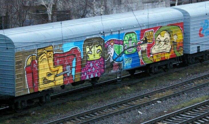 На железной дороге в Воронеже задержали двух несовершеннолетних граффитистов