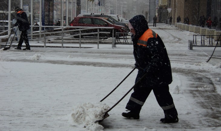 В Воронеже снегопад «упал на голову»