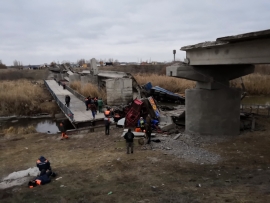 В Воронежской области оборудуют понтонную переправу на время ремонта рухнувшего моста 