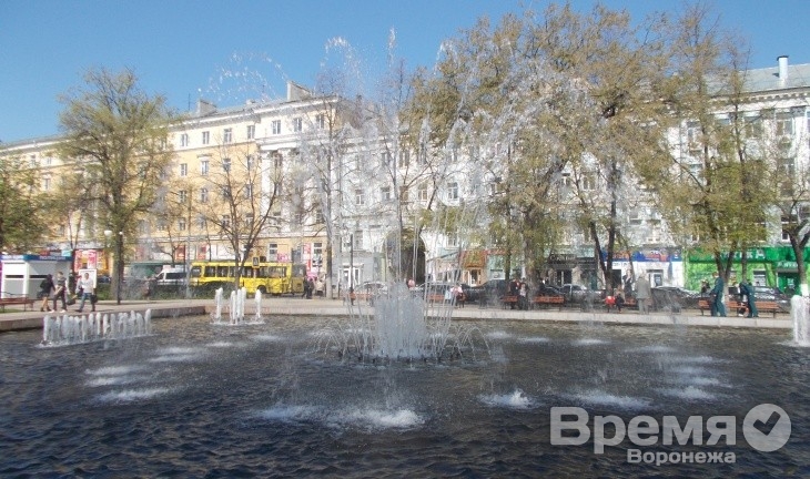 В Воронеже 1 мая запустят фонтаны
