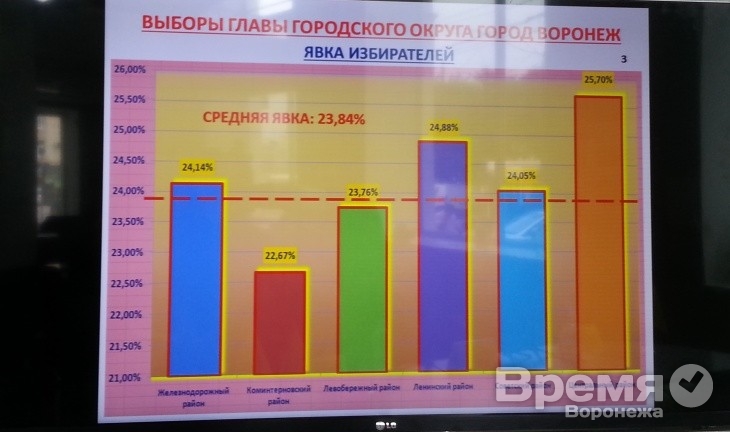 Мэра миллионного Воронежа избрали 84 тысячи человек