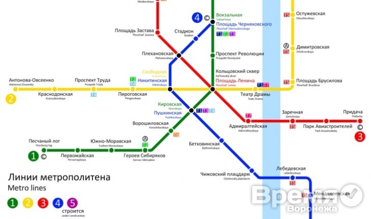 В Интернете появилась карта воронежского метро