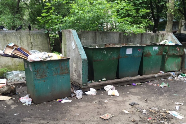 В Воронеже из-за припаркованных авто мусоровозы не могут подъехать к контейнерам 