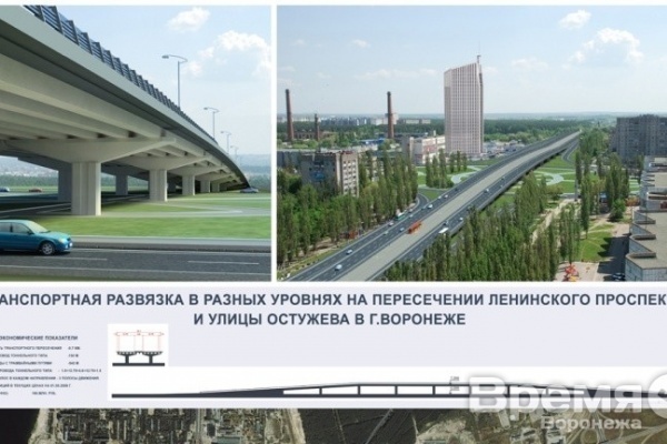 В Воронеже строительство Остужевской развязки запланировали на 2019 год