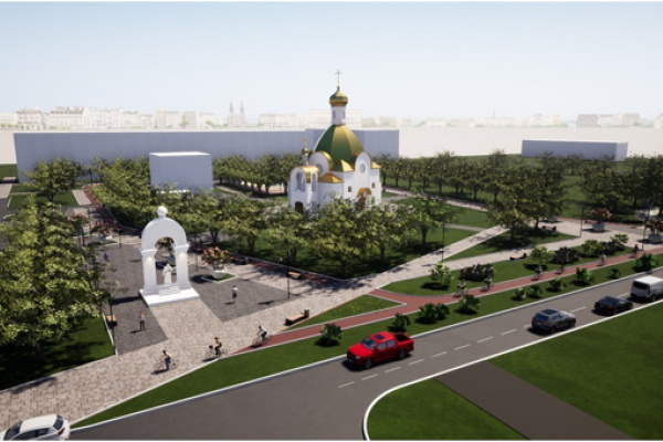 Местная компания выиграла тендер на благоустройство сквера у строящегося храма под Воронежем