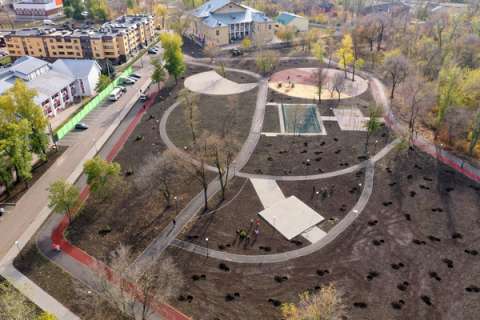 В благоустроенном воронежском парке «Мостозавода» высадили по десять лип, рябин и кленов 