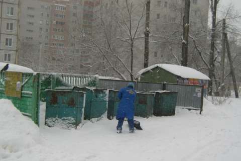 Как Воронеж переживает снегопад