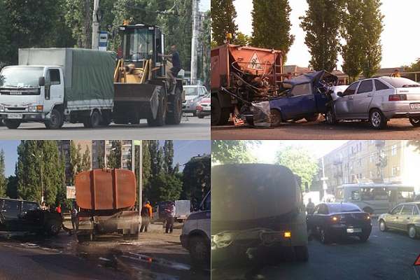 Дорожная техника мешается под колесами воронежских водителей Дорожная техника мешается под колесами воронежских водителей