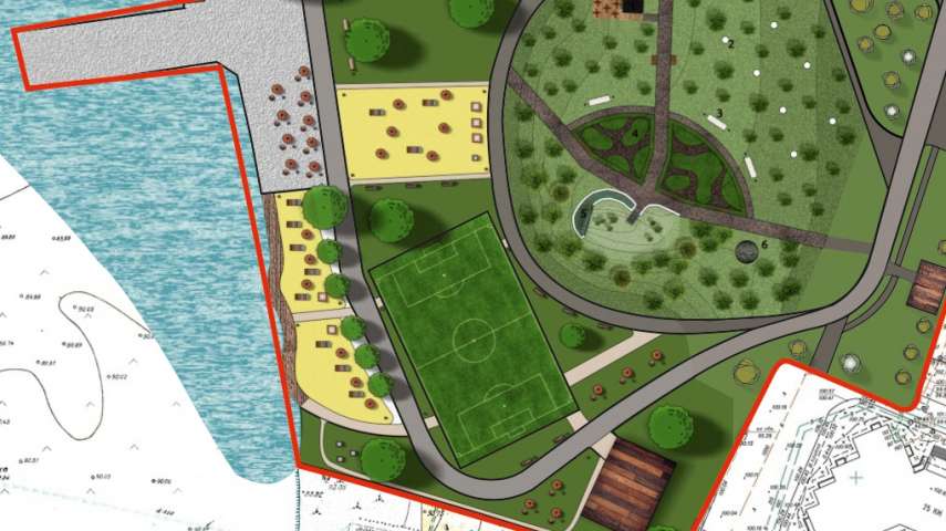 В воронежском парке «Дельфин» начались работы по обустройству поля для мини-футбола 