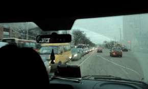 В Воронеж пришла зима с пробками
