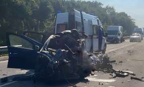 Массовое ДТП с гибелью двух человек попало на видео в Воронежской области