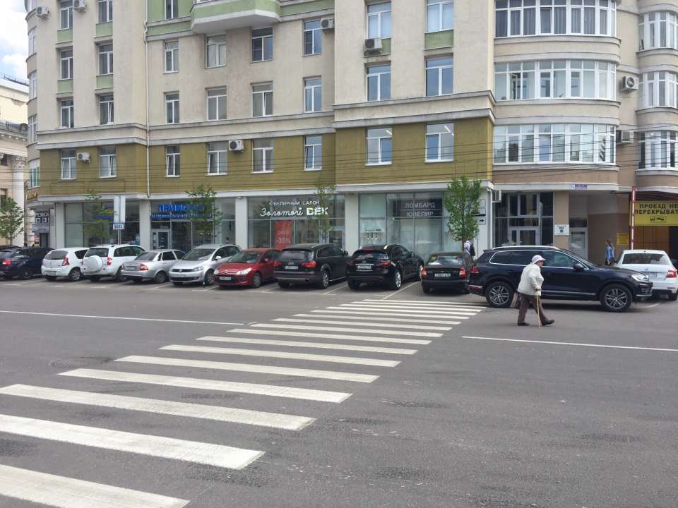 В Воронеже на платной парковке нарисовали зебру
