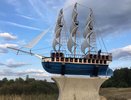 Под Воронежем установили второй макет петровского корабля «Меркурий»