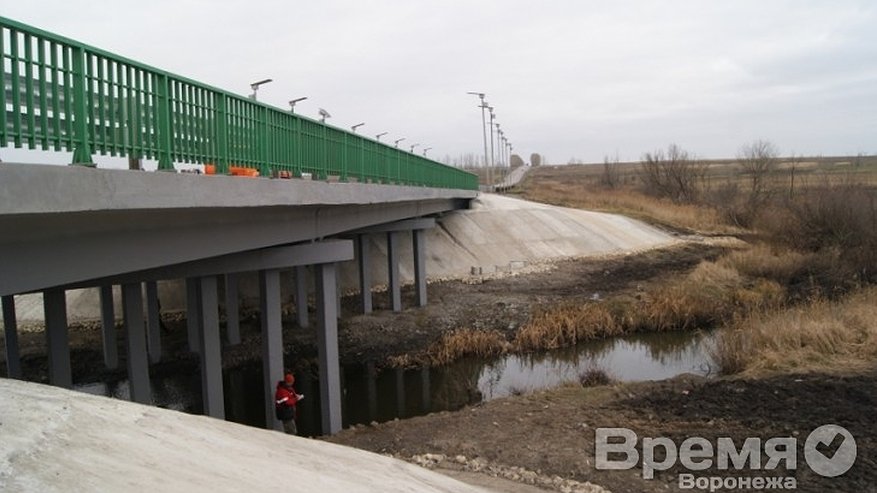 Главная картинка новости: Под Воронежем закончили ремонт моста, через который проходит федеральная трасса