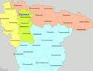 Воронежскую  область  перекрасили в цвета новых  избирательных округов