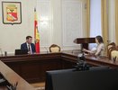 На приеме у мэра Воронежа Сергея Петрина побывал самый юный посетитель за всю историю