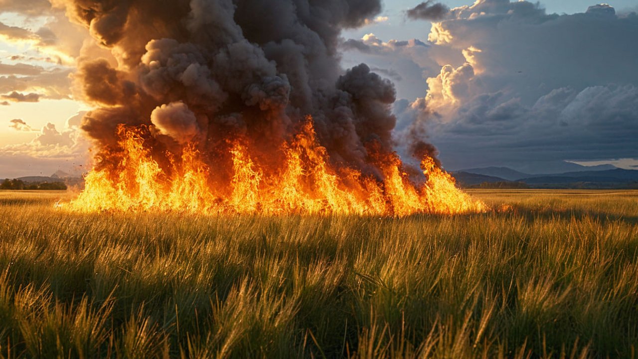 Главная картинка новости: Свои эмоции по поводу поджигателей травы высказали воронежские спасатели