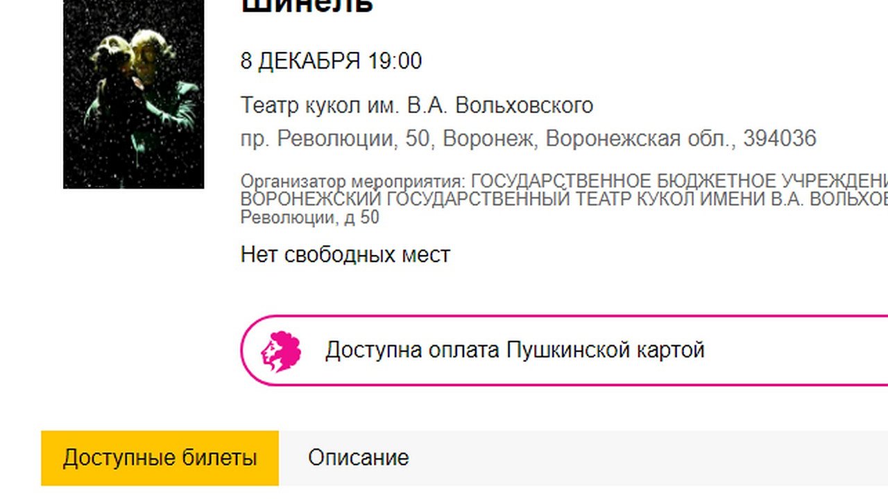 Главная картинка новости: В Воронеже сложнее попасть на детскую постановку, чем в Москве в Большой театр