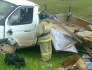 В Каширском районе «Газель» съехала с дороги и перевернулась в кювет