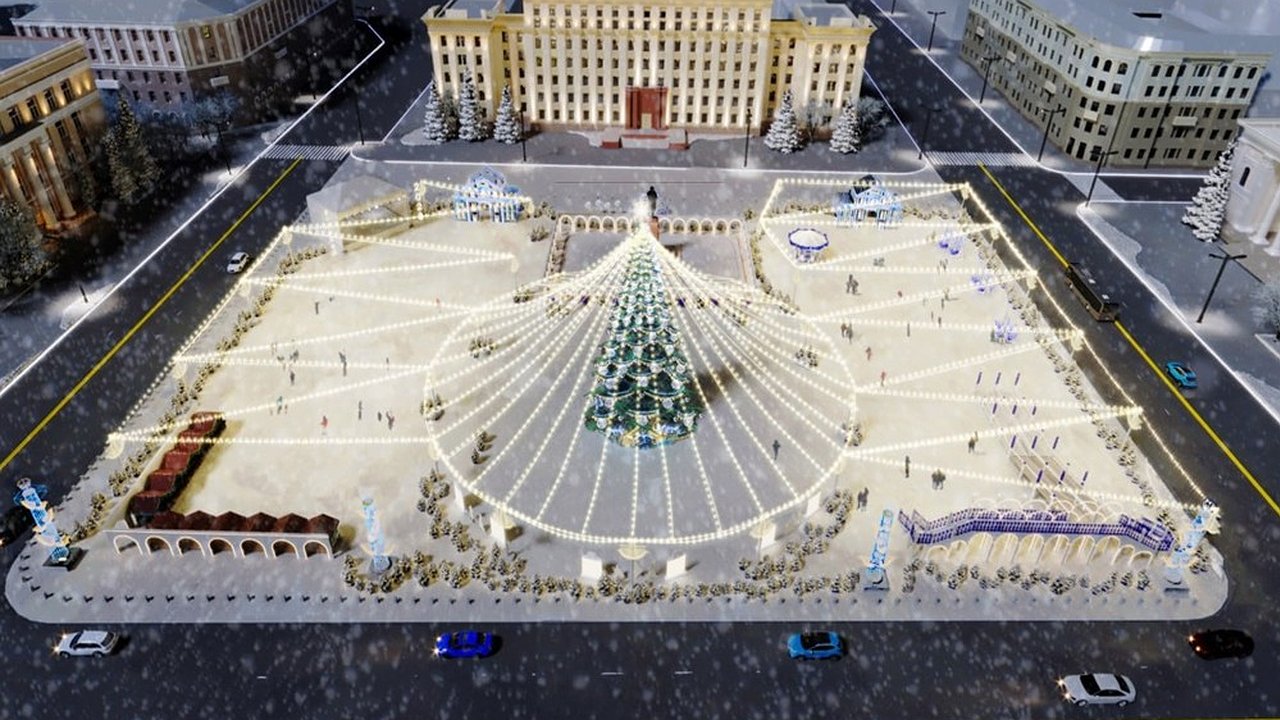 Главная картинка новости: Стартовал поиск подрядчика для новогоднего украшения площади Ленина в Воронеже