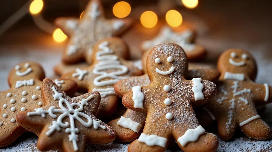 Главная картинка новости: Аромат, который собирает семью за столом: классическое рождественское печенье с имбирем и какао