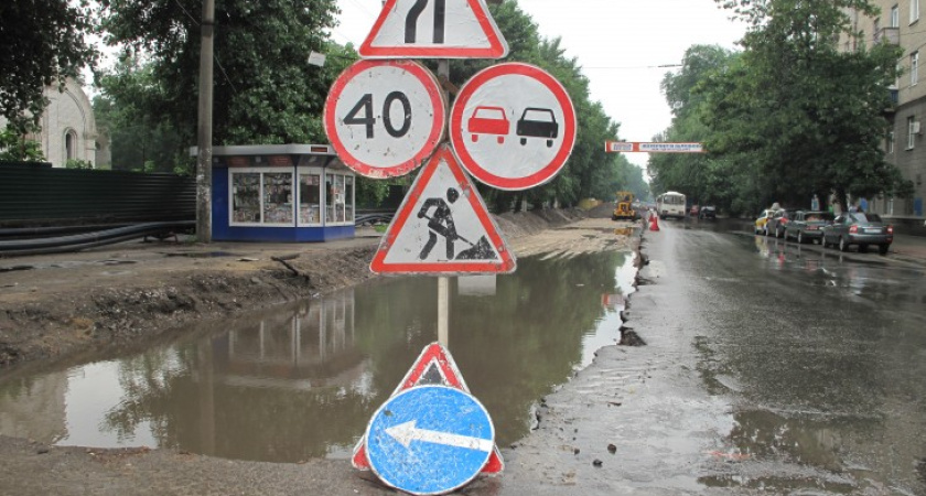 Непогода остановила ремонт дорог в Воронеже