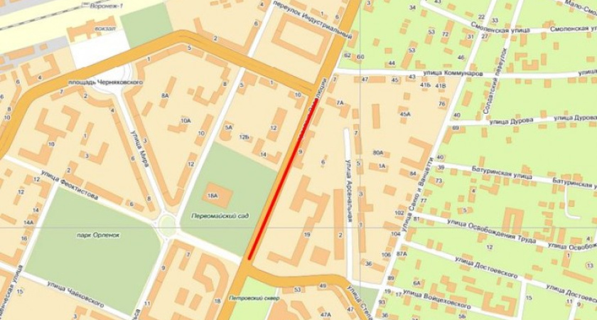 Сегодня главную улицу Воронежа снова перекроют