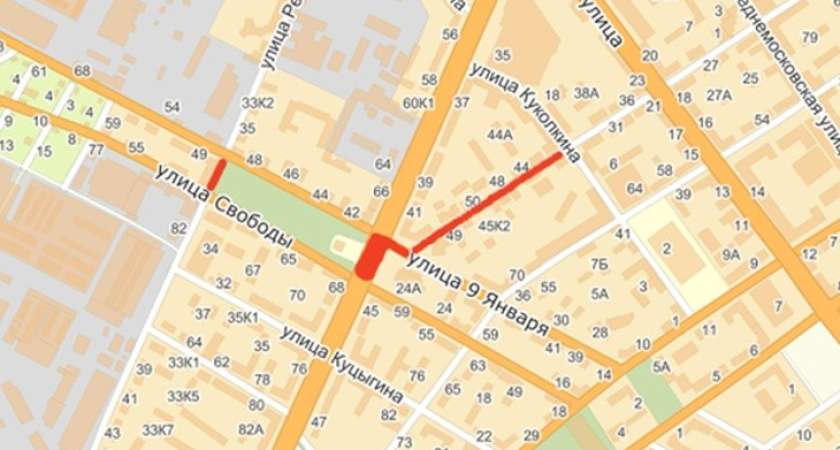 В ночь на пятницу в центре Воронежа перекроют движение