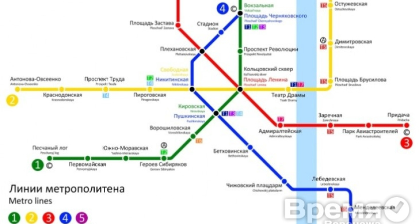 В Интернете появилась карта воронежского метро