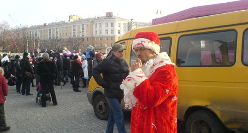 В параде Дед Морозов в Воронеже не участвовали профессионалы