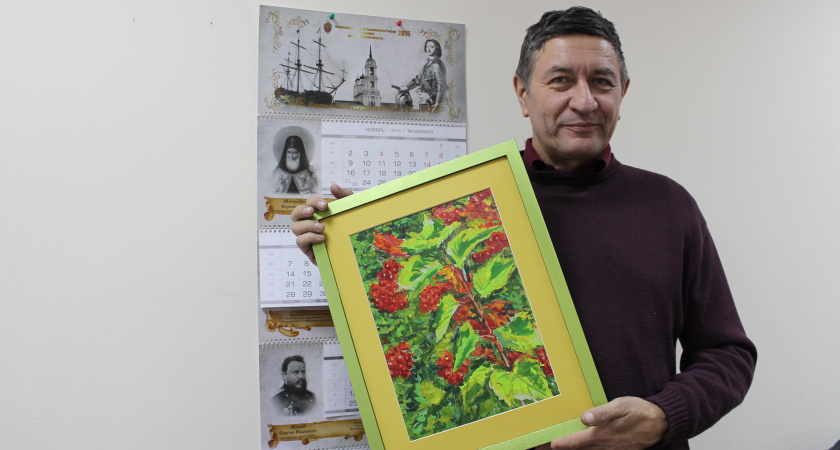 Журналист из  интернет-газеты «Время Воронежа»  получил «Кисти калины» кисти В.В. Тулупова 