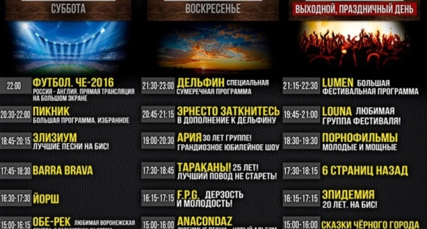 Фестиваль «Чайка» в Воронеже отказался от семи групп из-за финансовых трудностей 