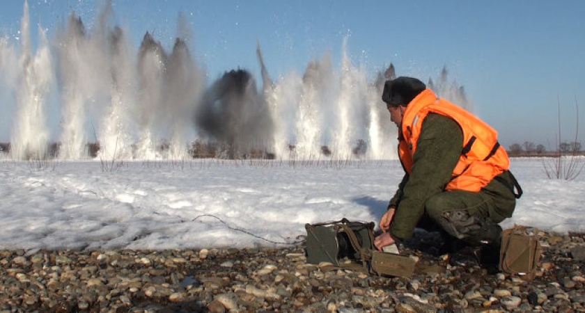 В Воронежеской области  произвели взрыв под мостом 