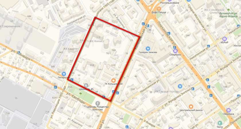 Мэрия Воронежа ищет проектировщика квартала на Кольцовской