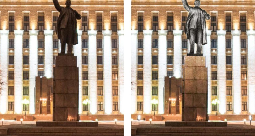 В Воронеже подсветят памятник Ленину на главной площади города