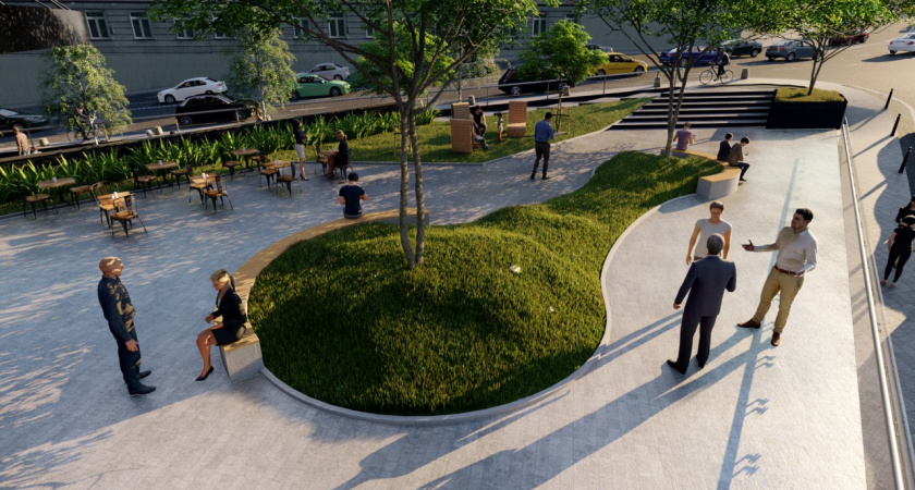 В Воронеже на спуске к Чернавскому мосту появится новый сквер