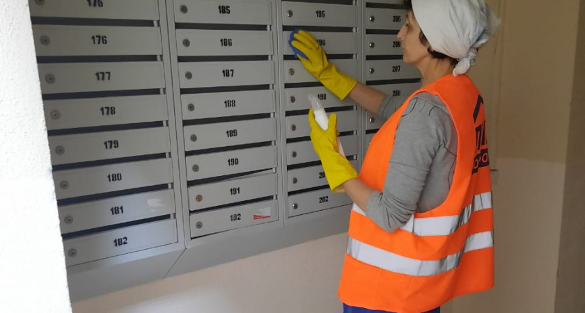 «ПИК-Комфорт» обеззаразил воронежские подъезды