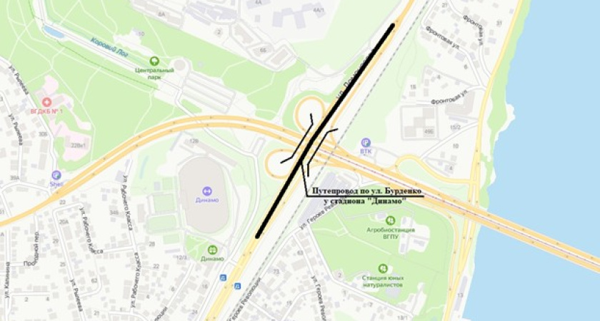 В Воронеже планируют отремонтировать виадук у стадиона «Динамо»