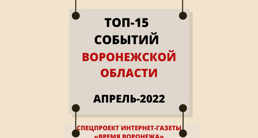 Топ-15 событий Воронежской области в апреле 2022 года