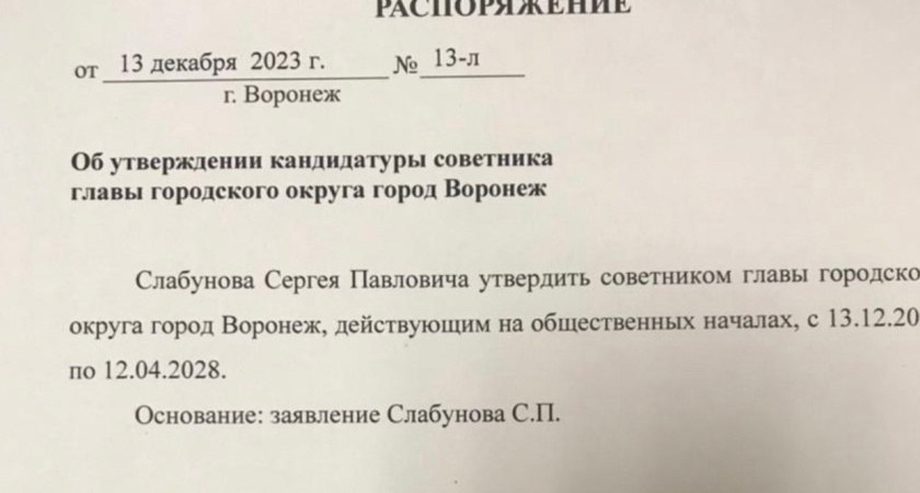 Мэр Воронежа Вадим Кстенин нашел второго общественного советника