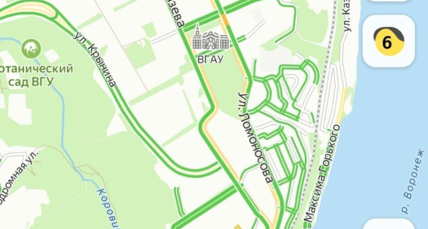 В мэрии Воронежа заявили об отсутствии пробок на улице Крынина