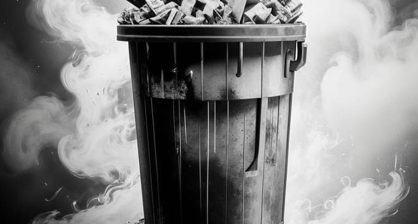 Очередная свалка загорелась в Воронежской области