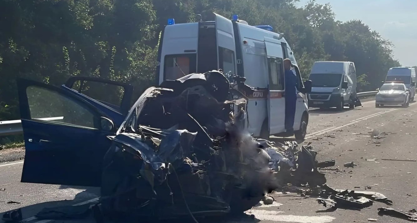 Массовое ДТП с гибелью двух человек попало на видео в Воронежской области