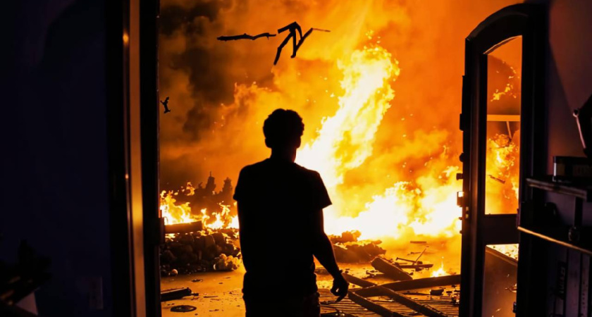 Мужчина попал в реанимацию после пожара на левом берегу Воронежа