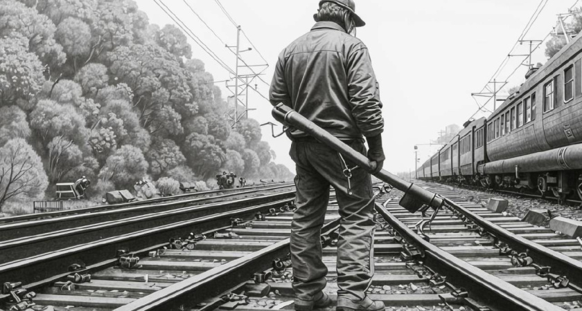 Невменяемый воронежец с кувалдой устроил погром на железной дороге