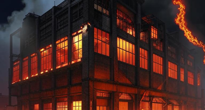 Производственное здание загорелось на Антонова-Овсеенко в Воронеже