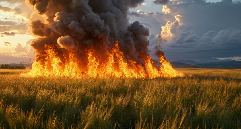 Свои эмоции по поводу поджигателей травы высказали воронежские спасатели