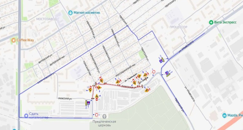 В Воронеже перекроют участки улиц Рижская и Омская