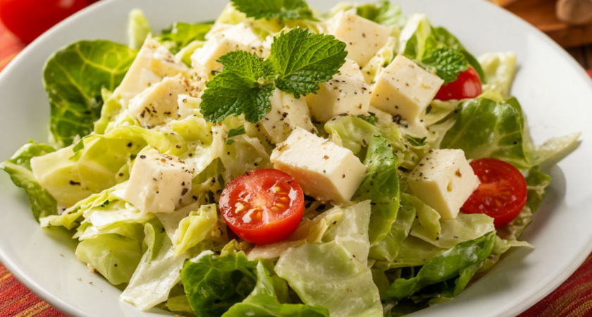 Вместо тяжелого «Оливье» летний салат: «Снежная нежность» — лучший выбор с пекинкой и 3 продуктами
