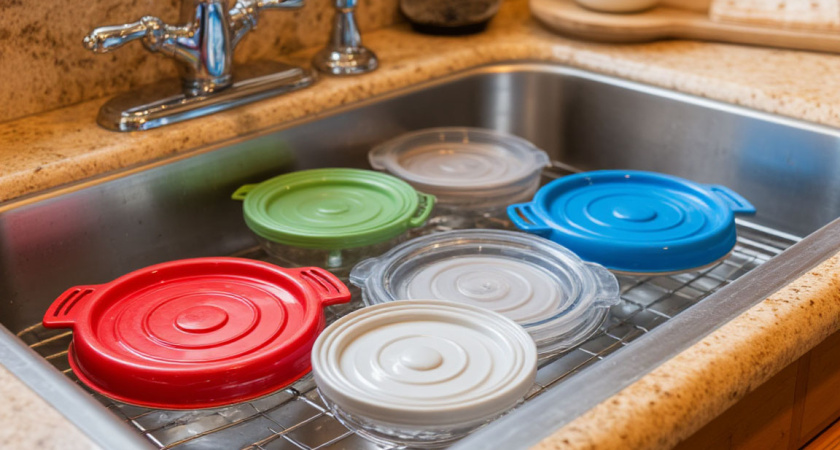 4 ложки в таз — и стеклянным крышкам от кастрюль вернется первозданная чистота: ни мутного налета, ни жира — без лишних усилий